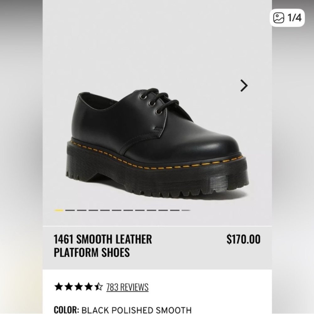 Dr. Martens Black 1461 Platform